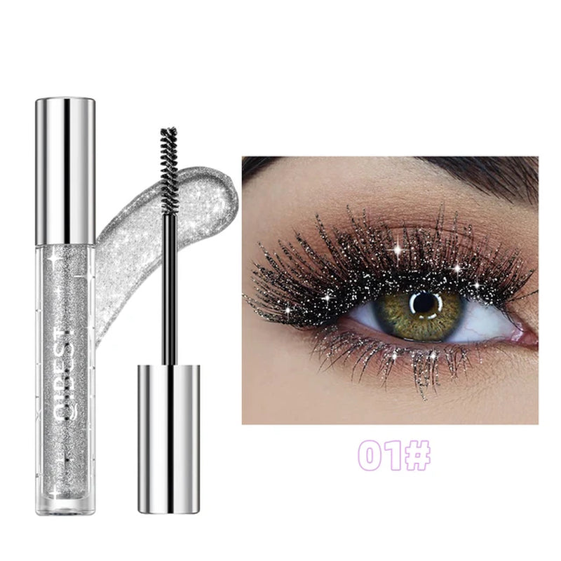 Sparkling Diamond 3D Mascara Long Lasting Makeup Curling Volume Extension Glitter Lengthening Eyelashes Mascara Cosmetics